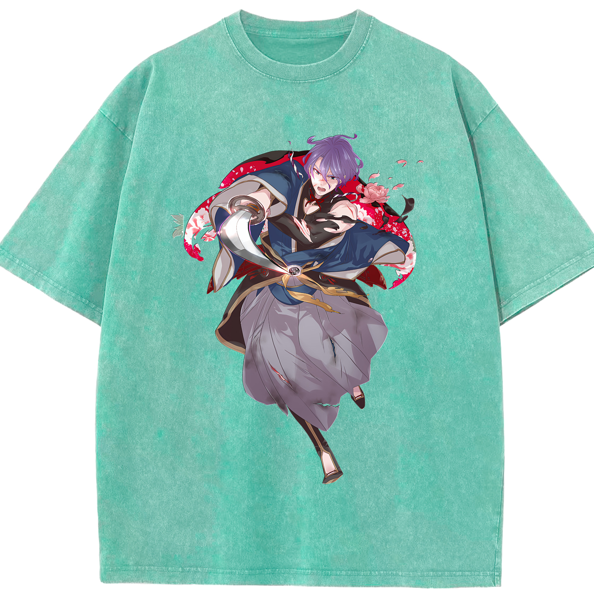 （画像用） 刀剣乱舞 Touken Ranbu 綿100% ヴィンテージ風 半袖Tシャツ（フロントプリント）